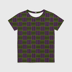 Футболка детская Геометрический узор из неоновых линий, цвет: 3D-принт