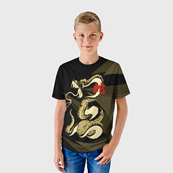 Футболка детская Золотой удав, цвет: 3D-принт — фото 2