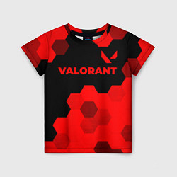 Детская футболка Valorant - red gradient посередине