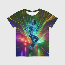 Футболка детская Neon cyber dance - ai art fantasy, цвет: 3D-принт