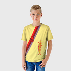 Футболка детская Samurai geometry steel, цвет: 3D-принт — фото 2