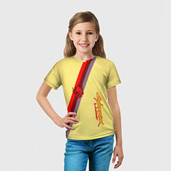 Футболка детская Samurai geometry steel, цвет: 3D-принт — фото 2