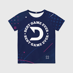 Футболка детская Символ Deadlock и надпись best game ever, цвет: 3D-принт