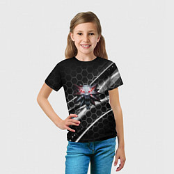 Футболка детская Ведьмак соты лого, цвет: 3D-принт — фото 2