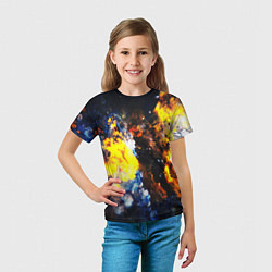Футболка детская Космическая абстракция, цвет: 3D-принт — фото 2