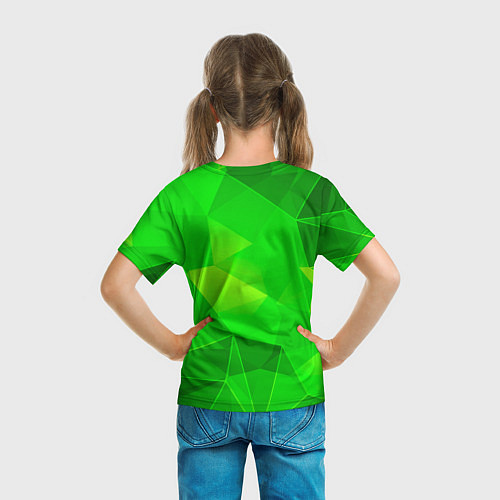 Детская футболка Seventeen green poly / 3D-принт – фото 6
