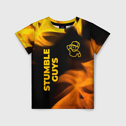 Футболка детская Stumble Guys - gold gradient вертикально, цвет: 3D-принт