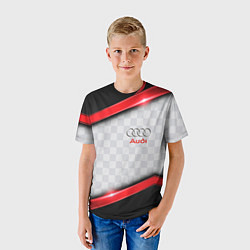 Футболка детская AUDI auto texture, цвет: 3D-принт — фото 2