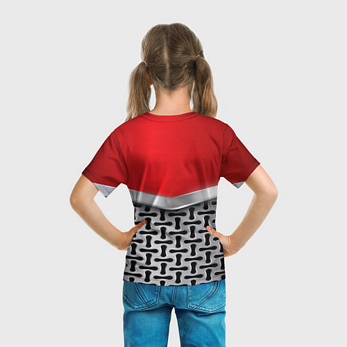 Детская футболка BMW x mercedes texture / 3D-принт – фото 6