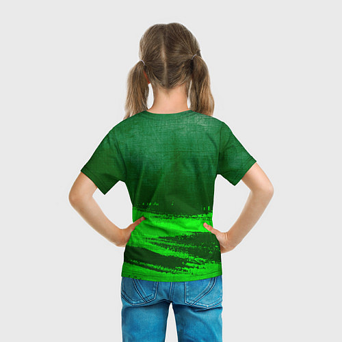 Детская футболка Club Brugge - green gradient посередине / 3D-принт – фото 6