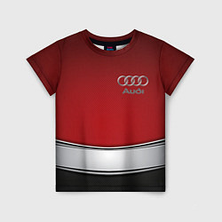 Футболка детская Audi metal car steel, цвет: 3D-принт