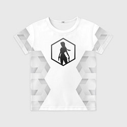 Футболка детская Tomb Raider white poly, цвет: 3D-принт