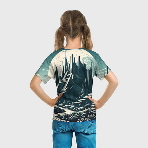 Детская футболка Фантастика город / 3D-принт – фото 6