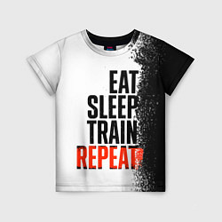 Детская футболка Eat sleep train repeat