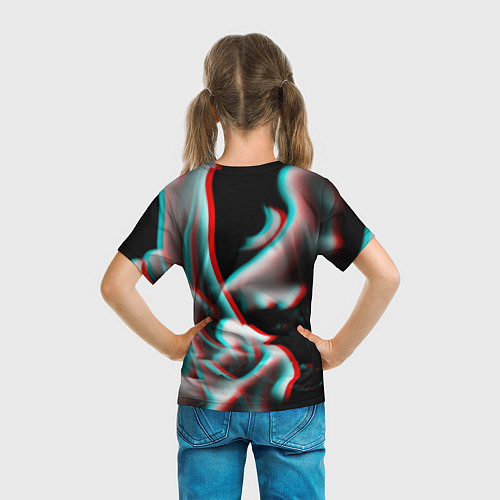 Детская футболка Tekken fire glitch / 3D-принт – фото 6