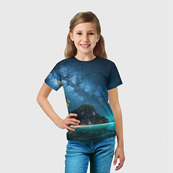 Футболка детская Island beach, цвет: 3D-принт — фото 2