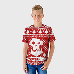 Футболка детская Вязаный warhammer waaagh, цвет: 3D-принт — фото 2