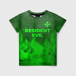 Футболка детская Resident Evil - green gradient посередине, цвет: 3D-принт