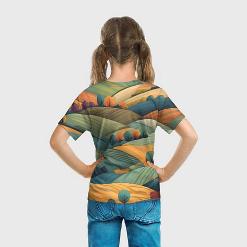 Детская футболка Луга поля / 3D-принт – фото 6