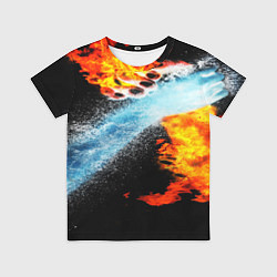 Футболка детская Огонь и вода столкновение, цвет: 3D-принт
