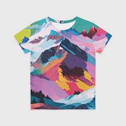 Футболка детская Горы краски, цвет: 3D-принт