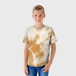 Футболка детская Коричневый тай дай, цвет: 3D-принт — фото 2