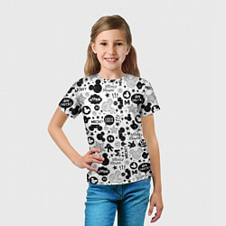 Футболка детская Микки Маус узор, цвет: 3D-принт — фото 2
