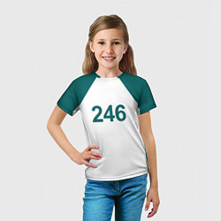 Футболка детская Игра в кальмара 246, цвет: 3D-принт — фото 2