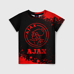 Футболка детская Ajax - red gradient, цвет: 3D-принт