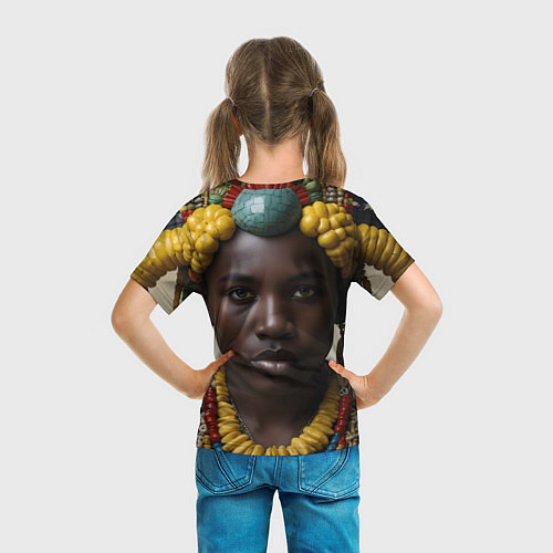Детская футболка Африканец искусство / 3D-принт – фото 6