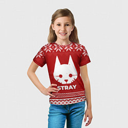 Футболка детская Новогодний Stray, цвет: 3D-принт — фото 2