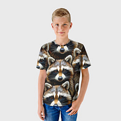 Футболка детская Енотики, цвет: 3D-принт — фото 2