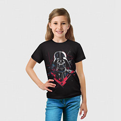 Футболка детская Darth Vader on black, цвет: 3D-принт — фото 2