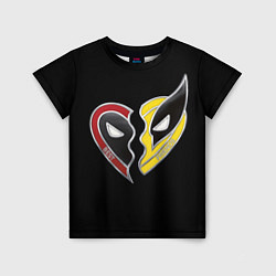 Футболка детская Deadpool and Wolverine best friends, цвет: 3D-принт