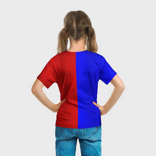 Детская футболка Сине-красный паук - лого / 3D-принт – фото 6