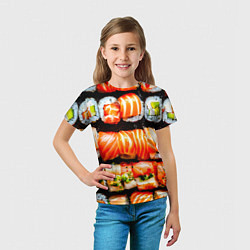 Футболка детская Сет роллов, цвет: 3D-принт — фото 2