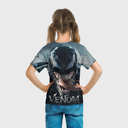 Детская футболка Venom head with tongue / 3D-принт – фото 6