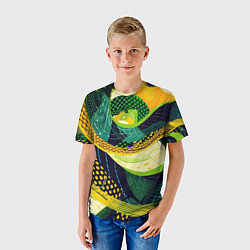 Футболка детская Змеиный паттерн, цвет: 3D-принт — фото 2
