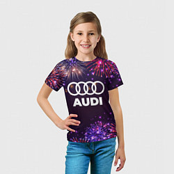 Футболка детская Праздничный Audi, цвет: 3D-принт — фото 2