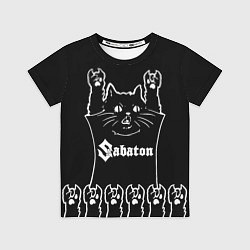 Футболка детская Sabaton: cat rock, цвет: 3D-принт