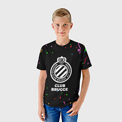 Футболка детская Club Brugge конфети, цвет: 3D-принт — фото 2