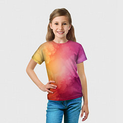 Футболка детская Облака краски, цвет: 3D-принт — фото 2