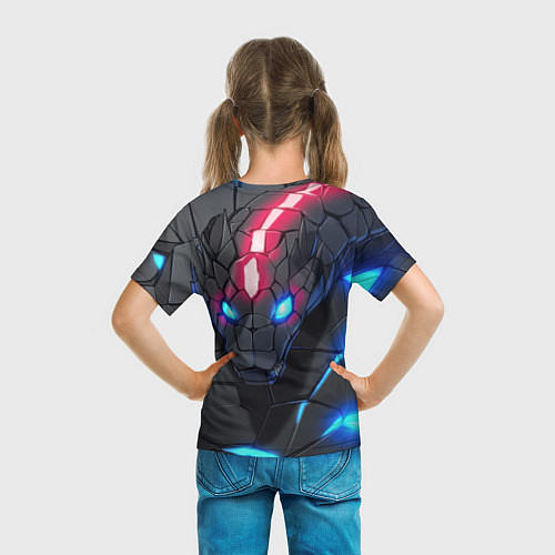 Детская футболка Кибер-змея / 3D-принт – фото 6