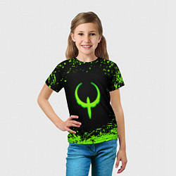 Футболка детская Quake кислотные краски, цвет: 3D-принт — фото 2