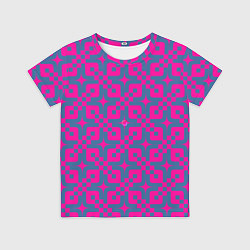 Футболка детская Розово-синий узор, цвет: 3D-принт