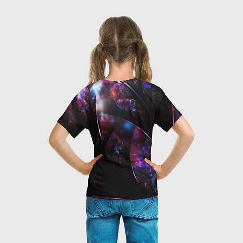 Детская футболка Неоновая психоделика абстракция / 3D-принт – фото 6