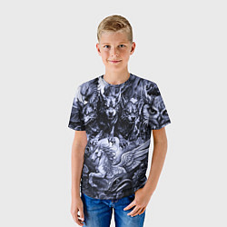 Футболка детская Мифические существа с стиле тату, цвет: 3D-принт — фото 2