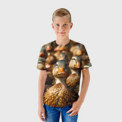 Футболка детская Дикие утки, цвет: 3D-принт — фото 2