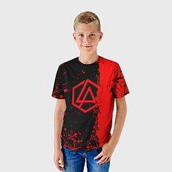 Футболка детская Linkin park краски всплеск текстура, цвет: 3D-принт — фото 2
