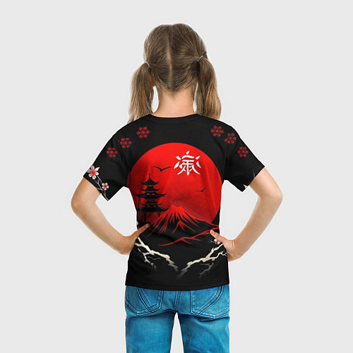Детская футболка Japan red black nature / 3D-принт – фото 6